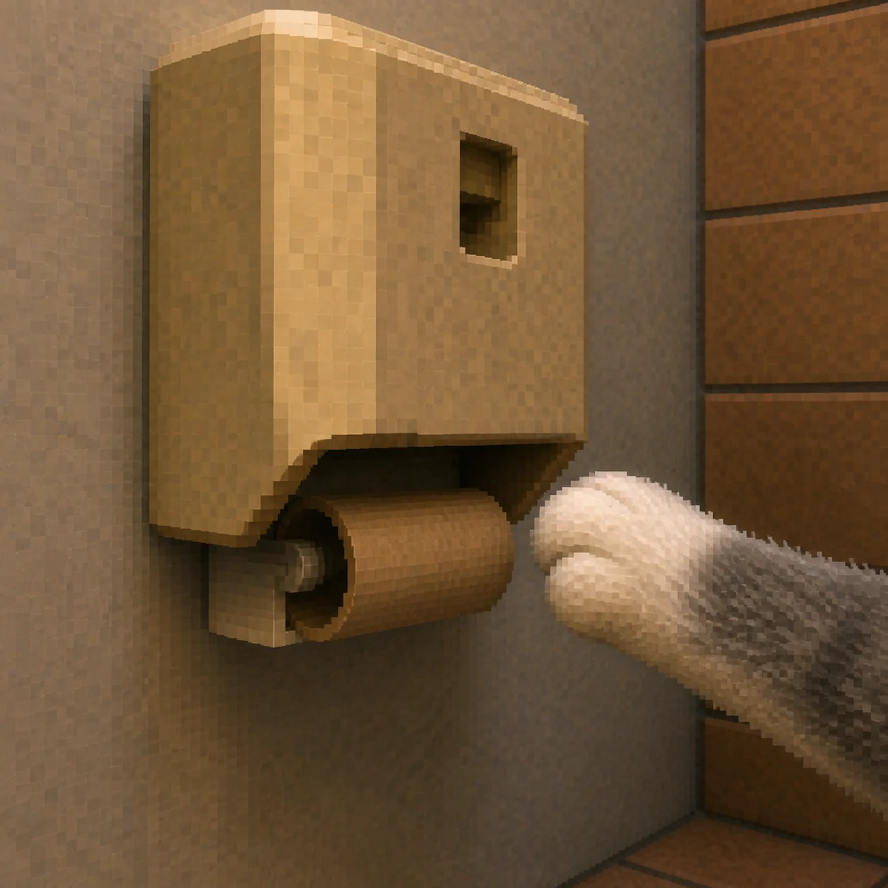 An empty paper roll